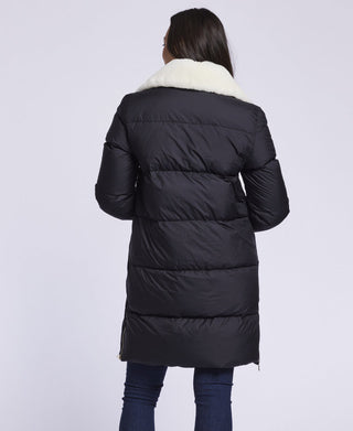 3020 Down coat with shearling collar