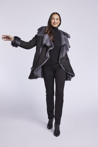 #318 Toscana Lamb Ruffle Fancy Topper  Reduced   $500  1/S   1/XL just 2  left in stock