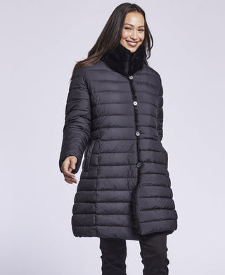 3255 Goose down reverses to layered shearling 3 daus only $239