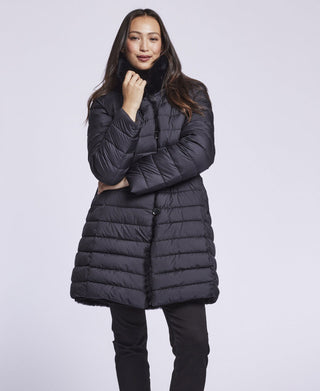 3255 Goose down reverses to layered shearling 3 daus only $239