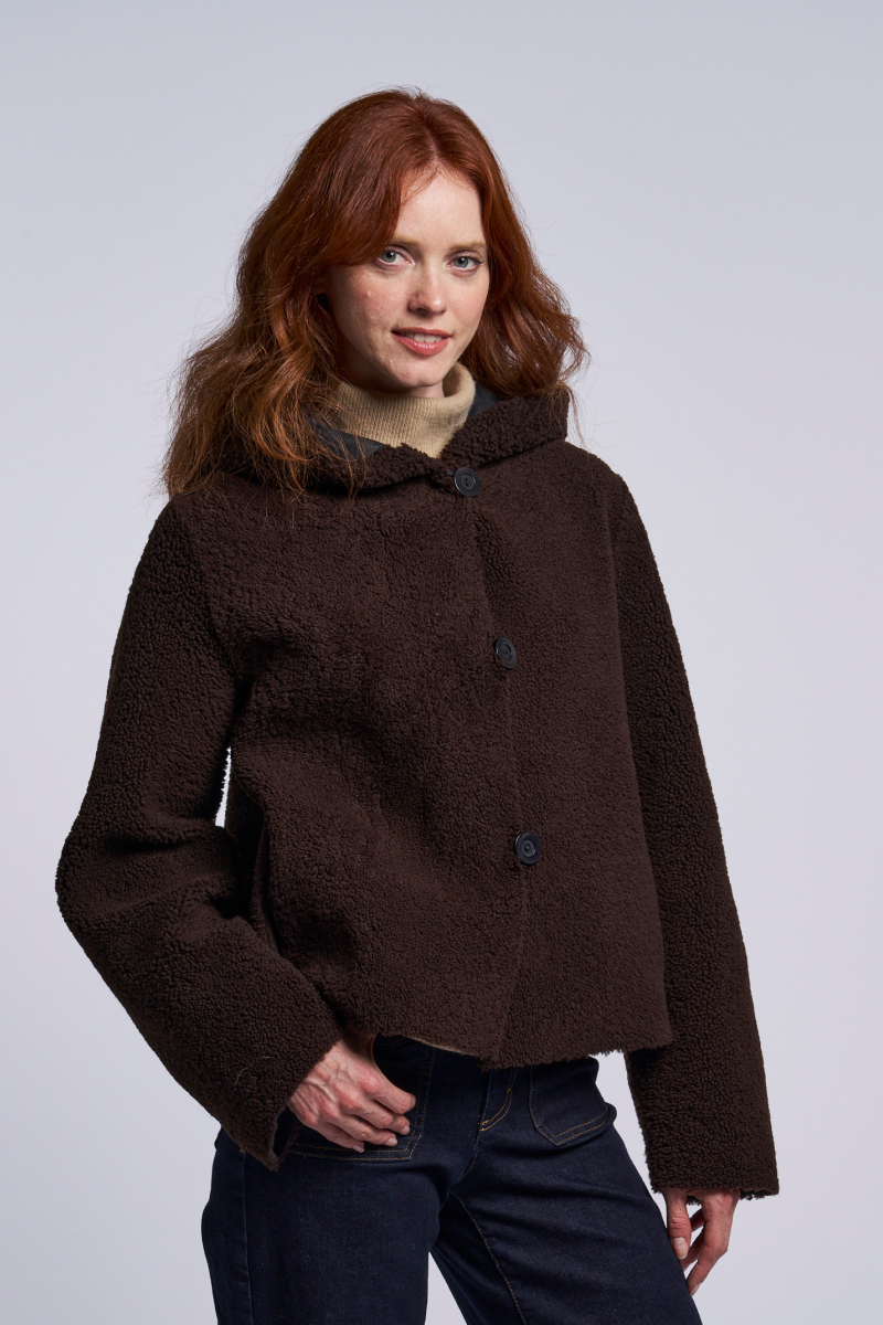 Shearling hooded jacket  Down jacket, Parka, Casual jackets main image 1