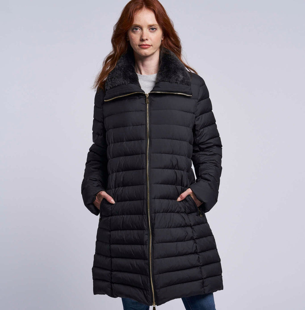 4281 Down coat shearling collar 