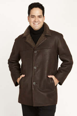 SNOTOP SHEARLING JACKET shown in brown