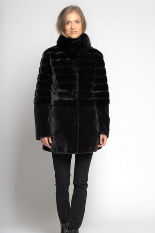 #143 Ultra-Soft Jet Black Faux Fur Coat   SOLD OUT