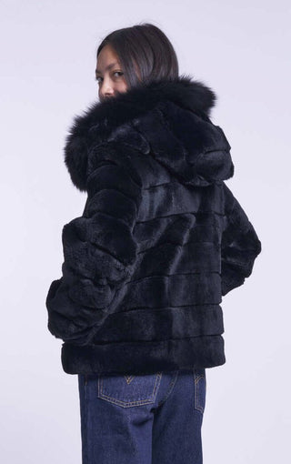 631HD Rex rabbit reversible jacket