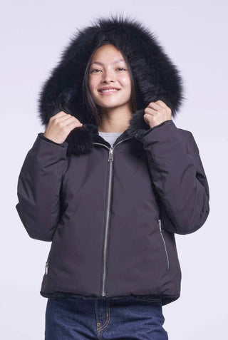 631HD Rex rabbit reversible jacket