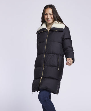 3020 Down coat with shearling collar   Reduced  $197