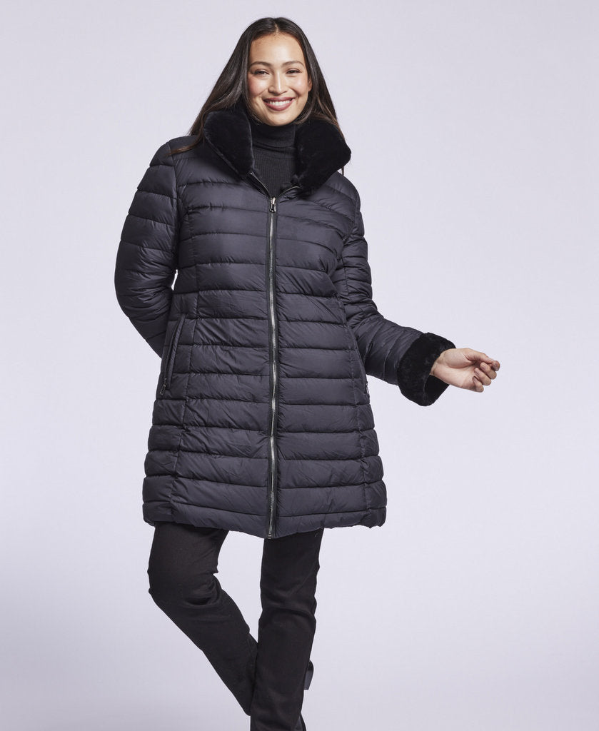 3244 Goose down coat reverses to genuine shearling SOLDOUT