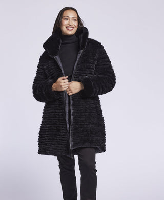 3244 Goose down coat reverses to genuine shearling REDUCED