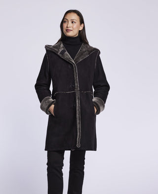 3291HD Hooded spill seam shearling