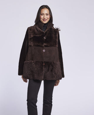 350 Sienna  Tiered shearling topper