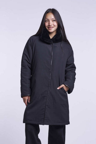 6202 All weather coat reverses to genuine shearling