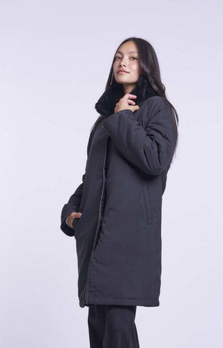 6202 All weather coat reverses to genuine shearling