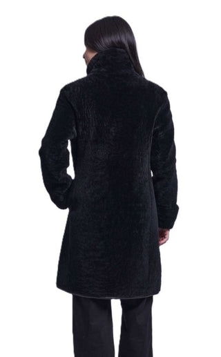 #6208  Reversible shearling coat