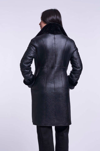 #6206  Reversible shearling coat