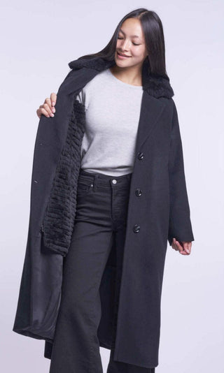 6554 wool and silk coat with zip-out shearling liner delivery 9/15