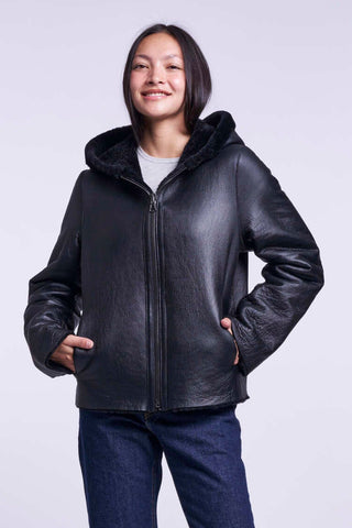 658HD Genuine shearling jacket  delivery 9/15