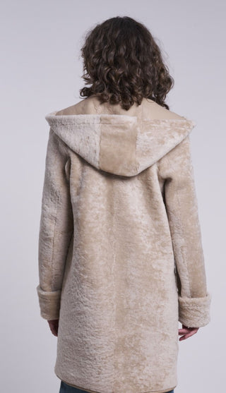 7511hd  Genuine shearling reversible coat