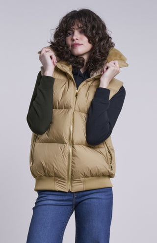 414 Down vest shearling collar   $250 1/2 off $125  limited quantities