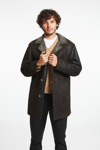 Man oh Man Jacket features a front button enclosure and straight fit in