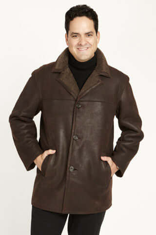 SNOWTOP SHEARLING JACKET shown in brown